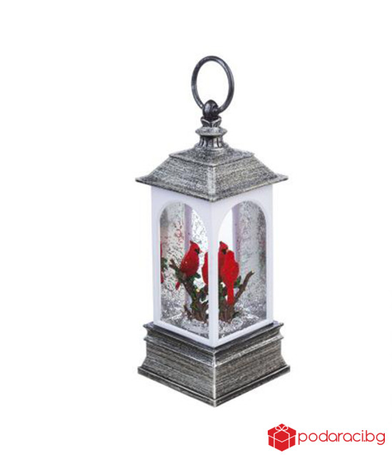 Светещ фенер с птички