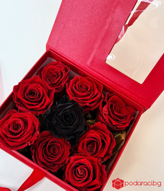 Вечни рози Love forever червено