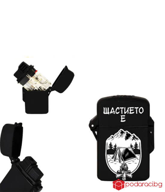 Летящ хартиен фенер сърце + запалка с надпис