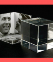 Кристален Фото куб с акрилна рамка