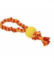 Buster въже с тенис топка и два възела 33 см; оранжево