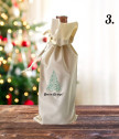 Комплект вино с памучна торбичка за Коледа