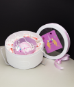 Women set of unicorn or flamingo with a cup