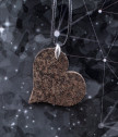 Медальон Сърце с истински метеорит