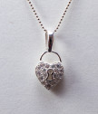 Women Silver Necklace Padlock