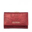 Малко дамско портмоне цвят Червен Гланц с листа ROSSI