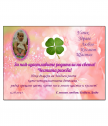 A real clover for luck! For a newborn baby girl