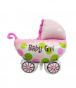 Балон във формата на розова бебешка количка