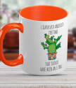 Cup with cactus and funny inscription in English