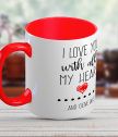 Ceramic Mug I Love you with all my heart... and genitals