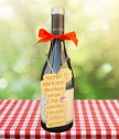 Бутилка вино с персонализиран етикет за имен ден