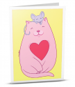 Картичка с добавена реалност Cats Love Mice