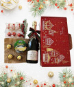 Коледен подаръчен комплект с шампанско