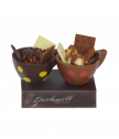 Set of 2 PCs. Chocolate cups with nuts