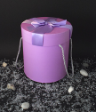 Луксозна лилава подаръчна кутия кръгла
