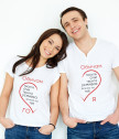 A set of T-shirts for couples I love it and love it