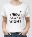 Set T-shirts Mr right and Mrs Always right