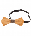 Bow tie of wood-brown