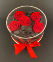 Луксозна прозрачна кутия с вечни рози