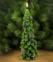 Коледна свещ зелена елхичка