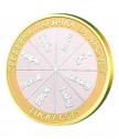 Сребърна паричка за късмет Дълголетие, с частично златно покритие