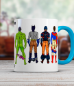 Ceramic mug with men super heroes