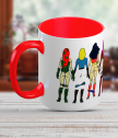 Ceramic mug with women super heroes
