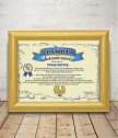 Diploma for Best colleague with a gift frame