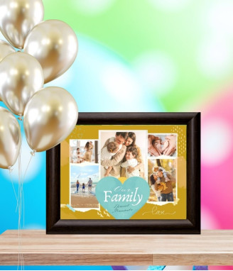 Колаж със снимки Обичам моето семейство