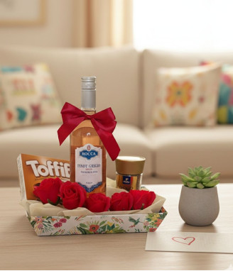 Панер за любимата жена с вино