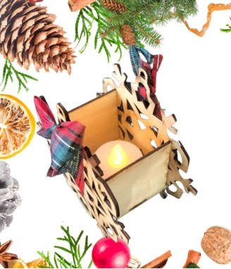 Сглобяема топка за LED свещ снежинка