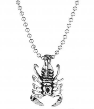 Мъжки медальон  SILVER FLAME скорпион