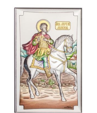 Икона св.Мина цветна 9/15 см.