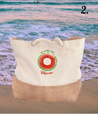 Плажна чанта с персонализация На плажа съм