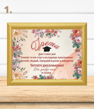 Персонализиран колаж за абитуриент в рамка