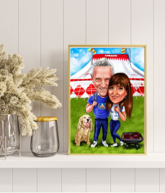 Дигитална карикатура за годишнина формат А3