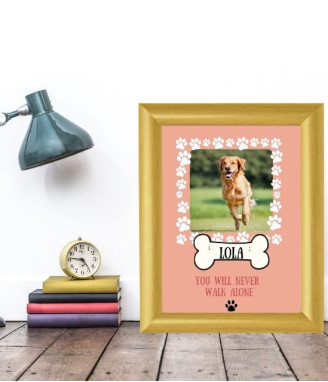 Персонализиран колаж с куче You will never walk alone