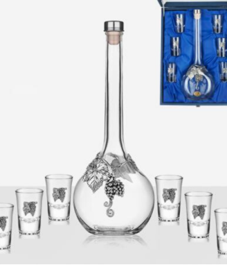 Сет 6 чаши+ бутилка