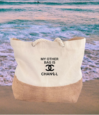 Плажна чанта  My other bag is Chanel