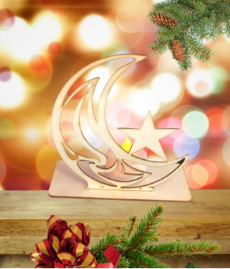 Полумесец на стойка за поставяне на свещ