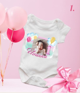 Персонализирано боди за рожден ден или кръщене за момиче