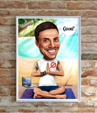 Дигитална карикатура за имен ден формат А4