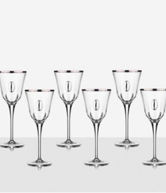 Чаши за вино с плочка 6 бр. Julia