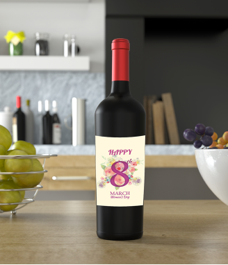 Вино с етикет Happy women's day