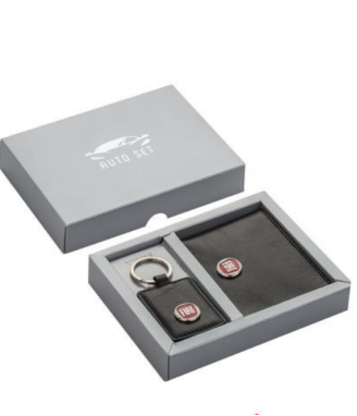 Сет от ключодържател и калъф за документи с лого Fiat