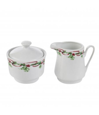 Коледна каничка и захарница Holly Ilex