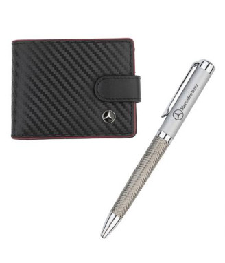Комплект химикалка и портфейл Auto Set с логото на Mercedes