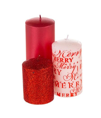 Коледен комплект от 3 свещи