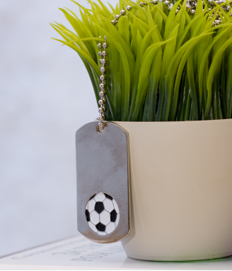 Футболна военна плочка с гравиран надпис