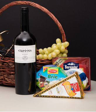 Wine and Cheeses gift basket